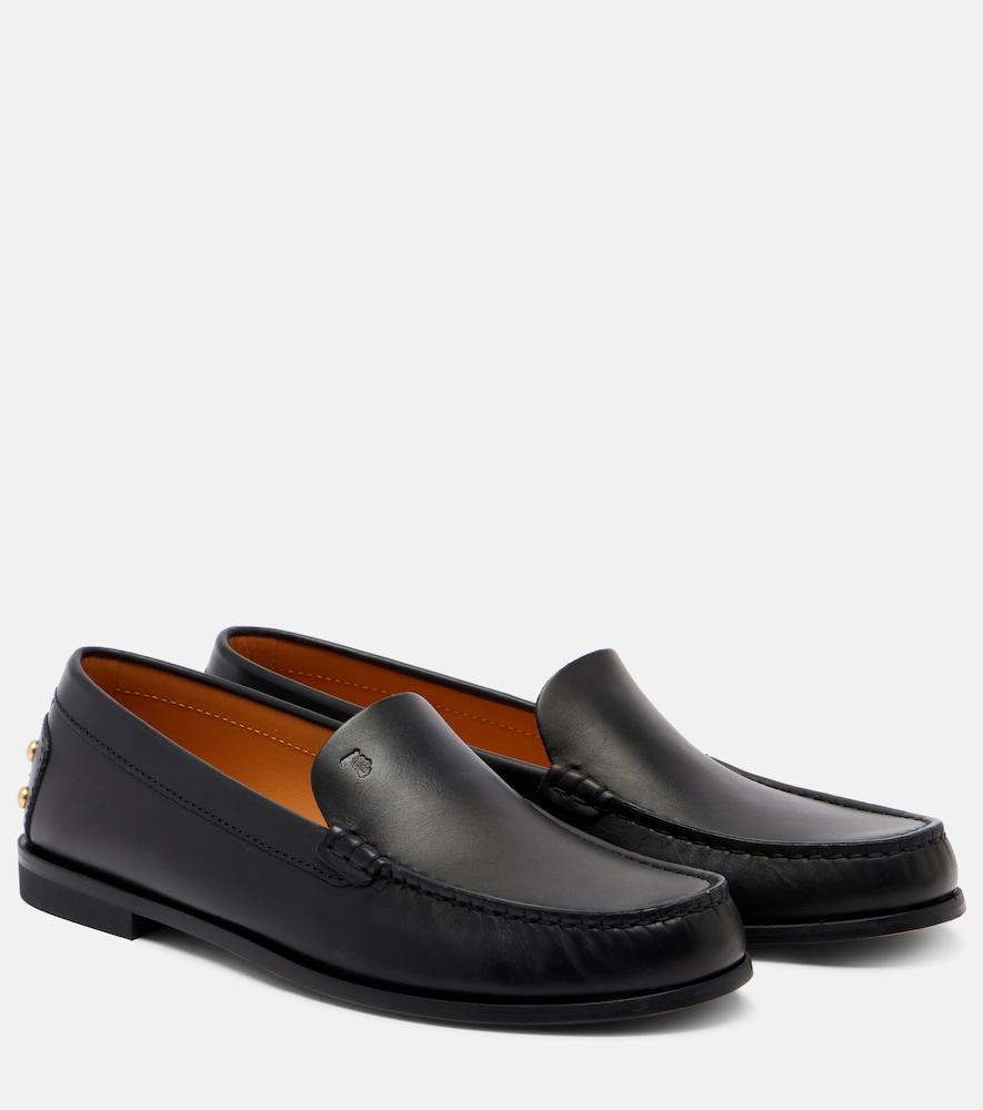tod's studded leather loafers