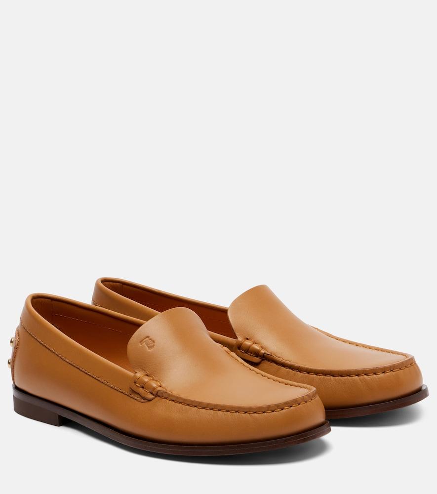 tod's studded leather loafers