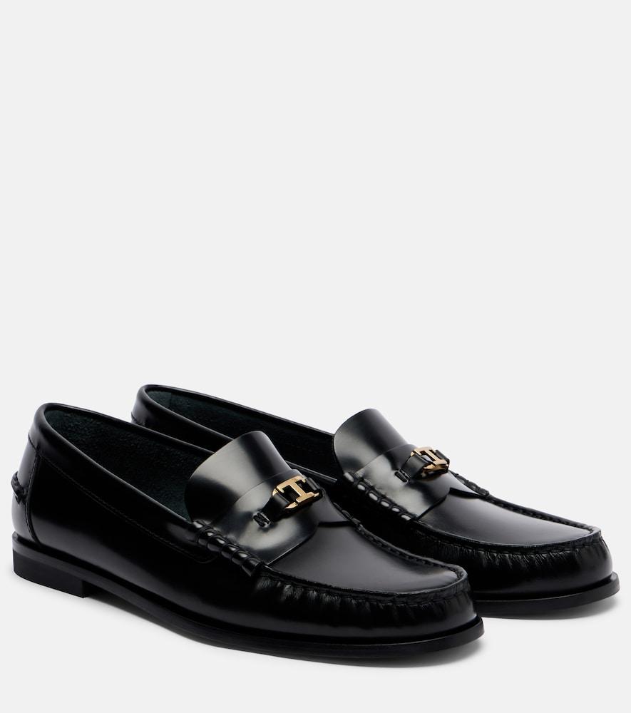 tod's t timeless leather loafers