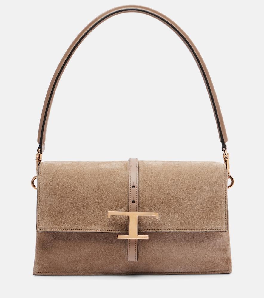 tod's t timeless mini suede shoulder bag