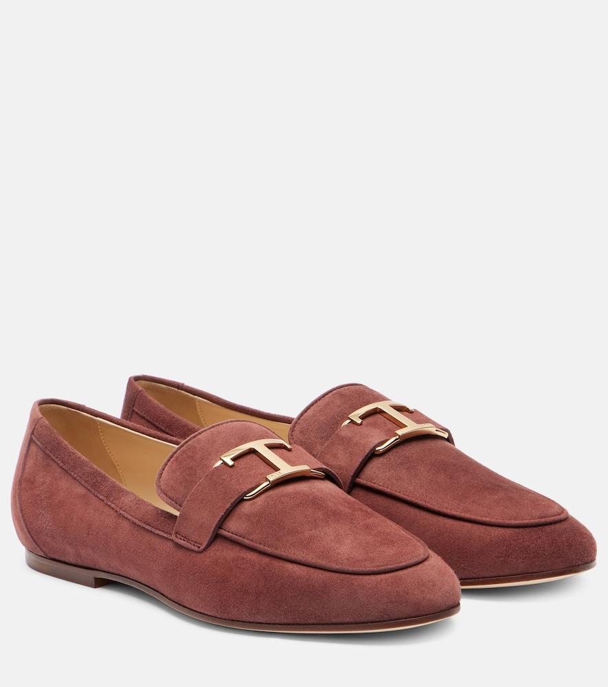 tod's t timeless suede loafers