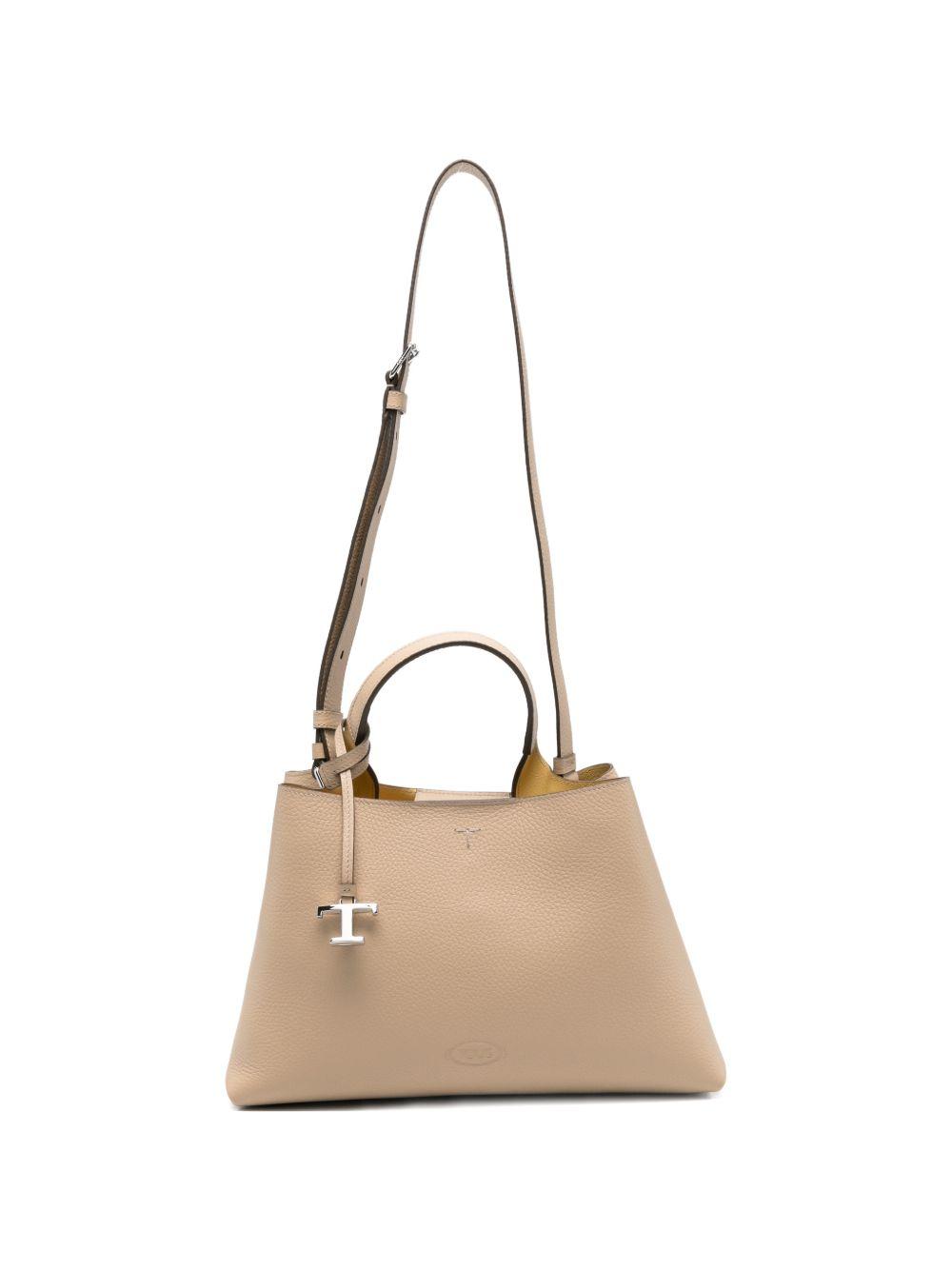 tod's tods bags beige calf leather - women