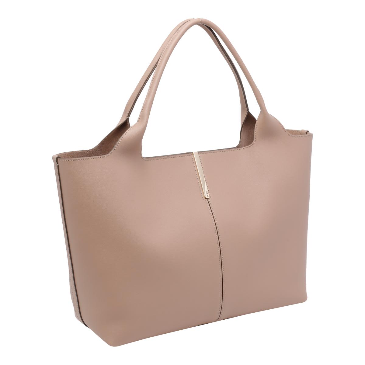 tod's tods bags beige calf leather - women