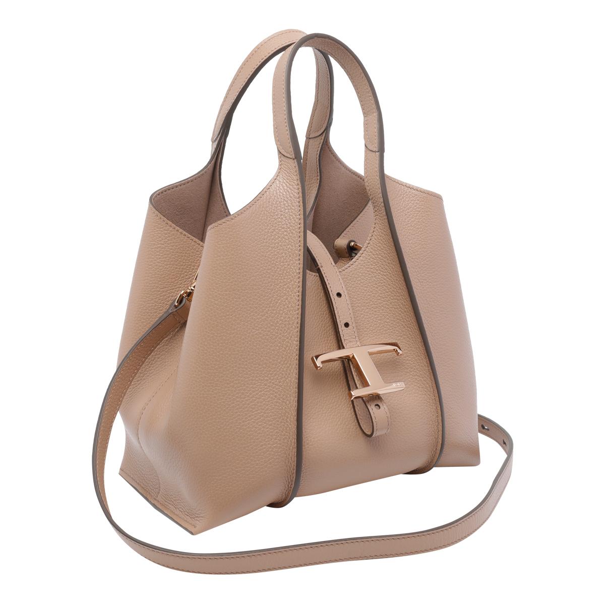 tod's tods bags beige calf leather - women