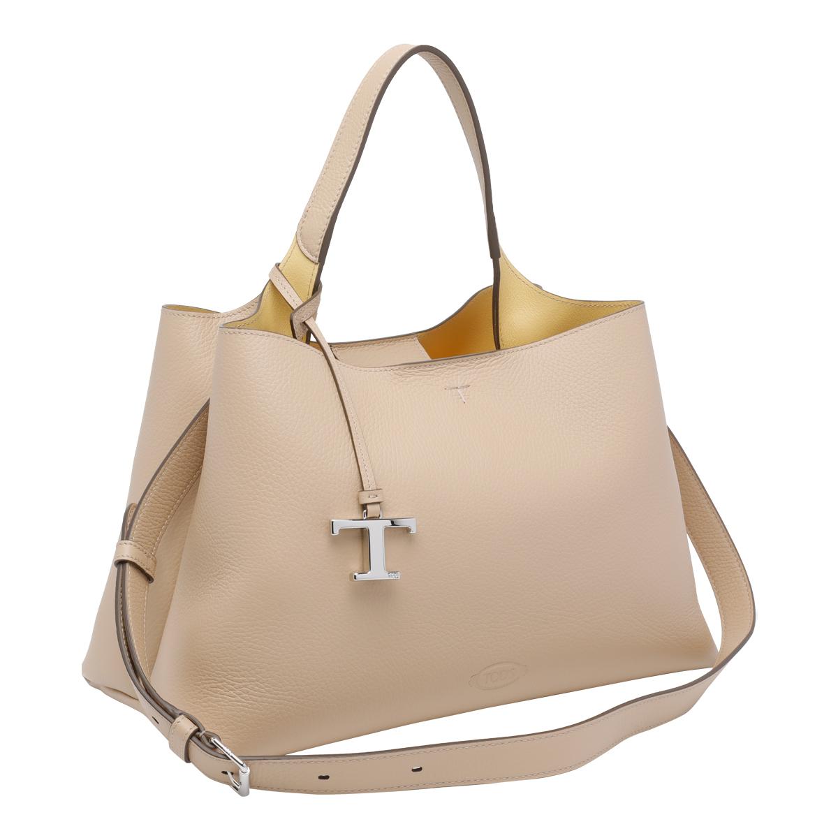 tod's tods bags beige calf leather - women