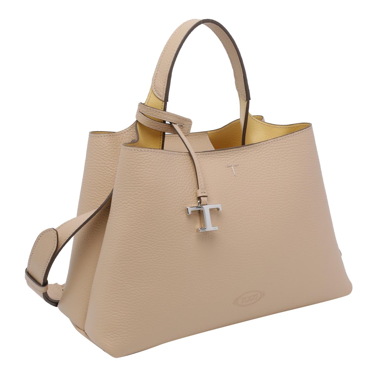 tod's tods bags beige calf leather - women