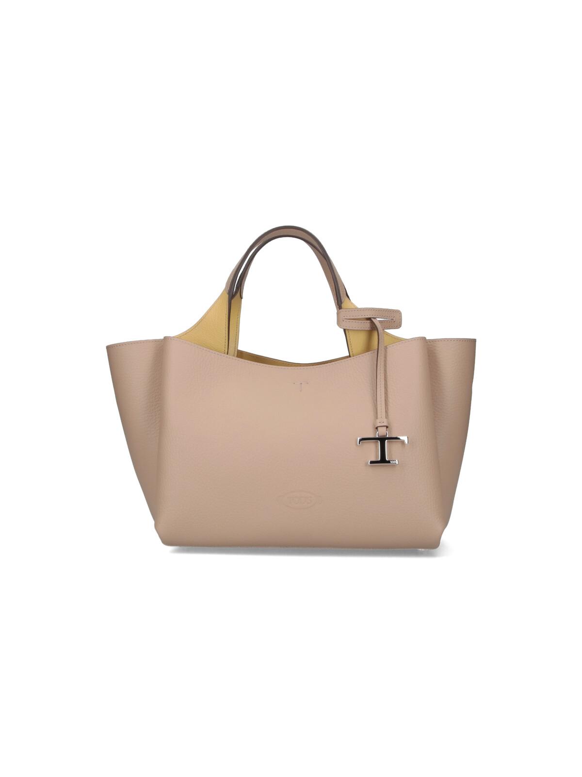tod's tods bags beige calf leather - women
