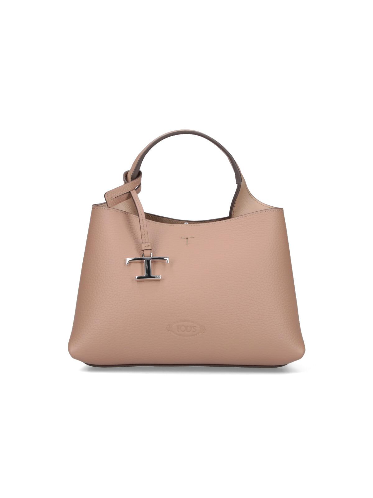 tod's tods bags beige calf leather - women