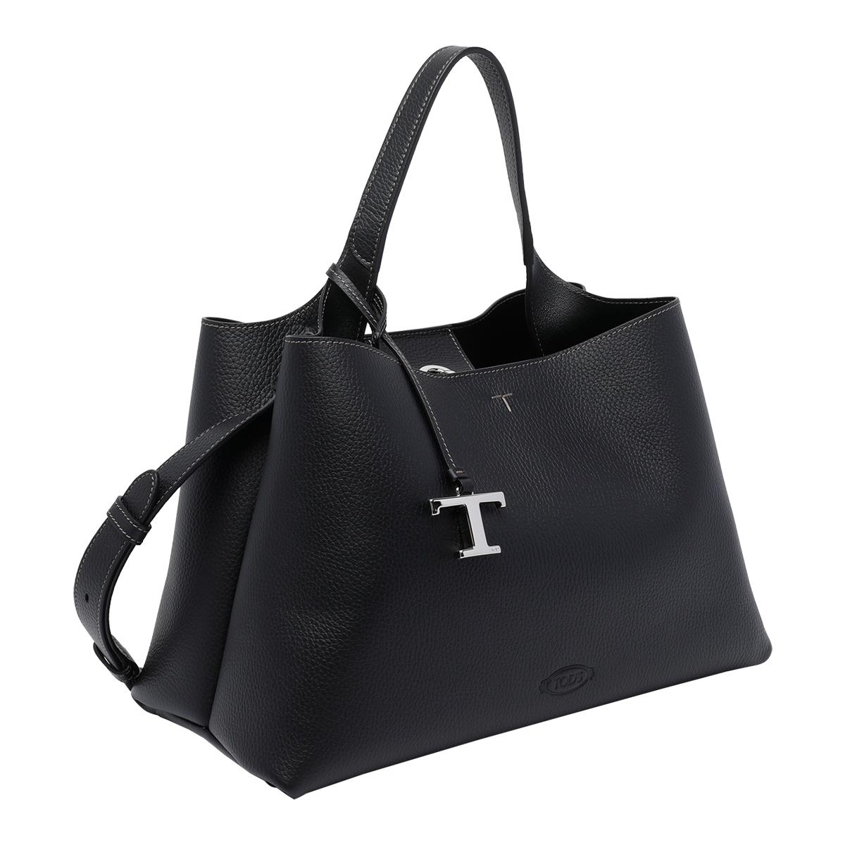 tod's tods bags black calf leather - women