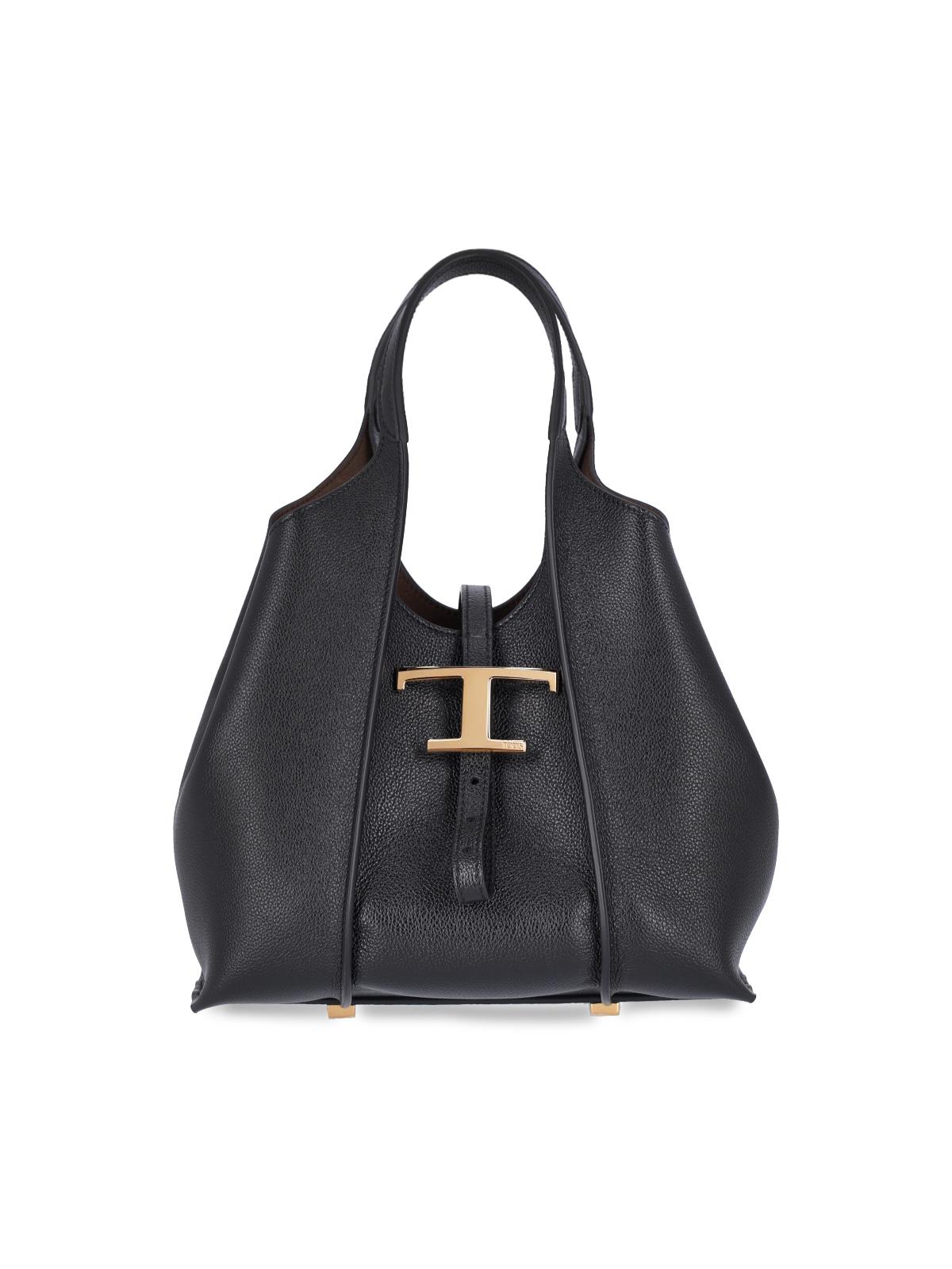 tod's tods bags black outer: calf leather - women