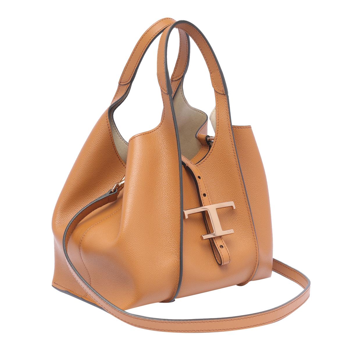 tod's tods bags brown calf leather - women