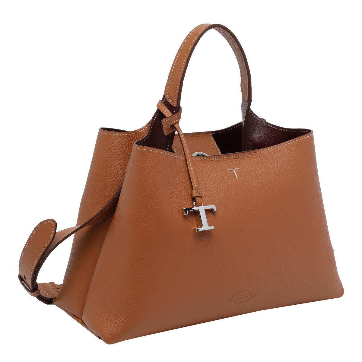 tod's tods bags brown calf leather - women