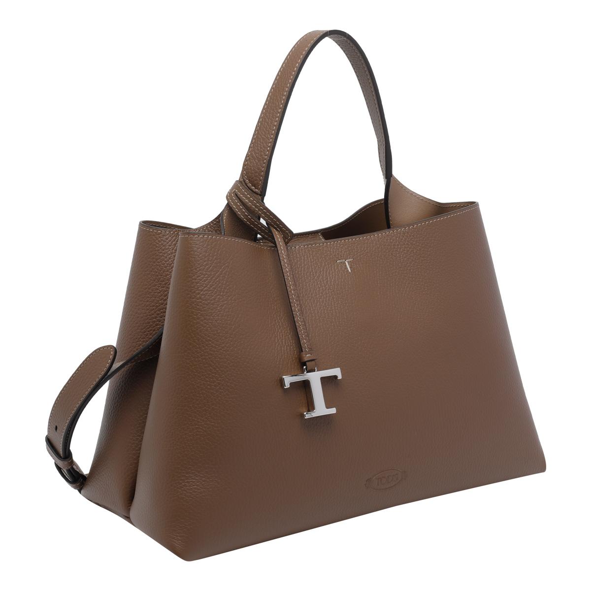 tod's tods bags brown calf leather - women