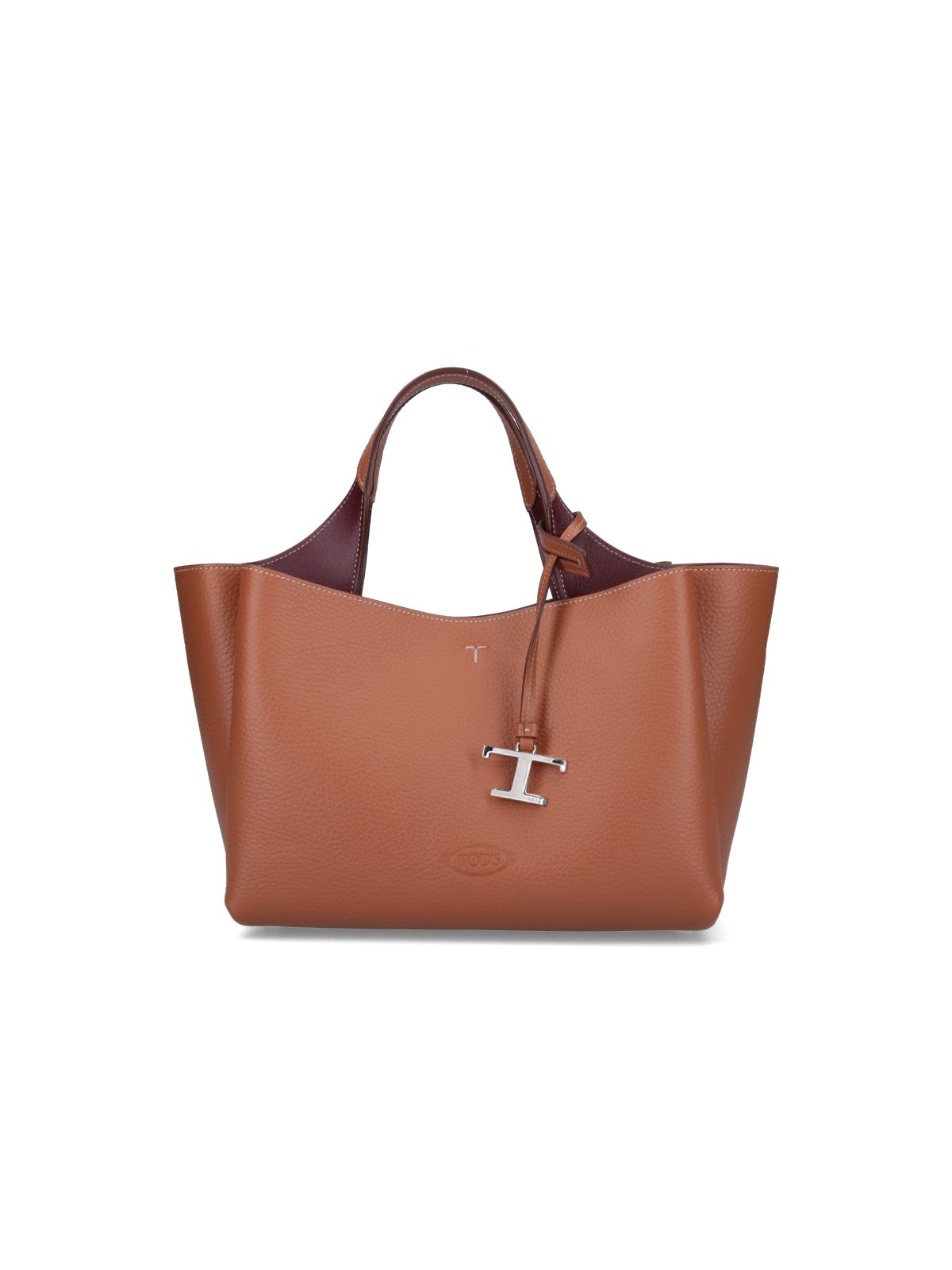 tod's tods bags brown calf leather - women