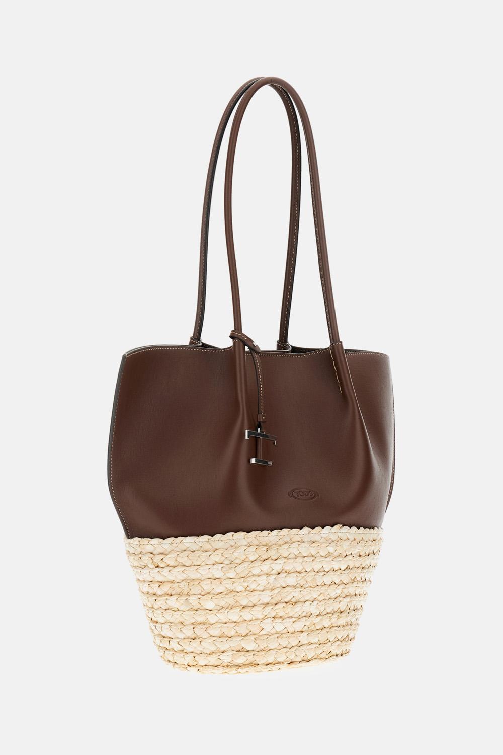 tod's tods bags brown calfskin leather - women