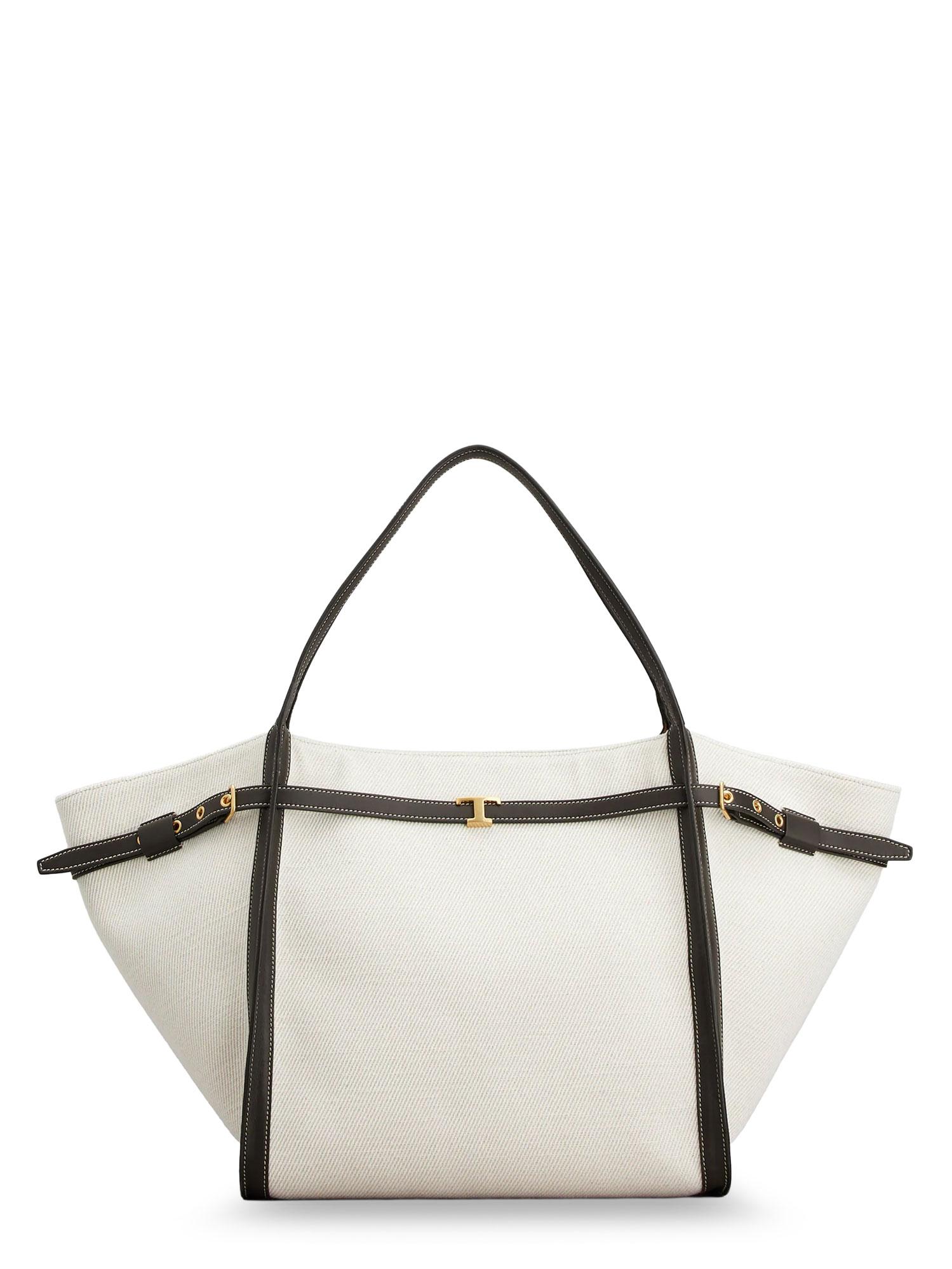 tod's tods bags white canvas/lino/pelle - women