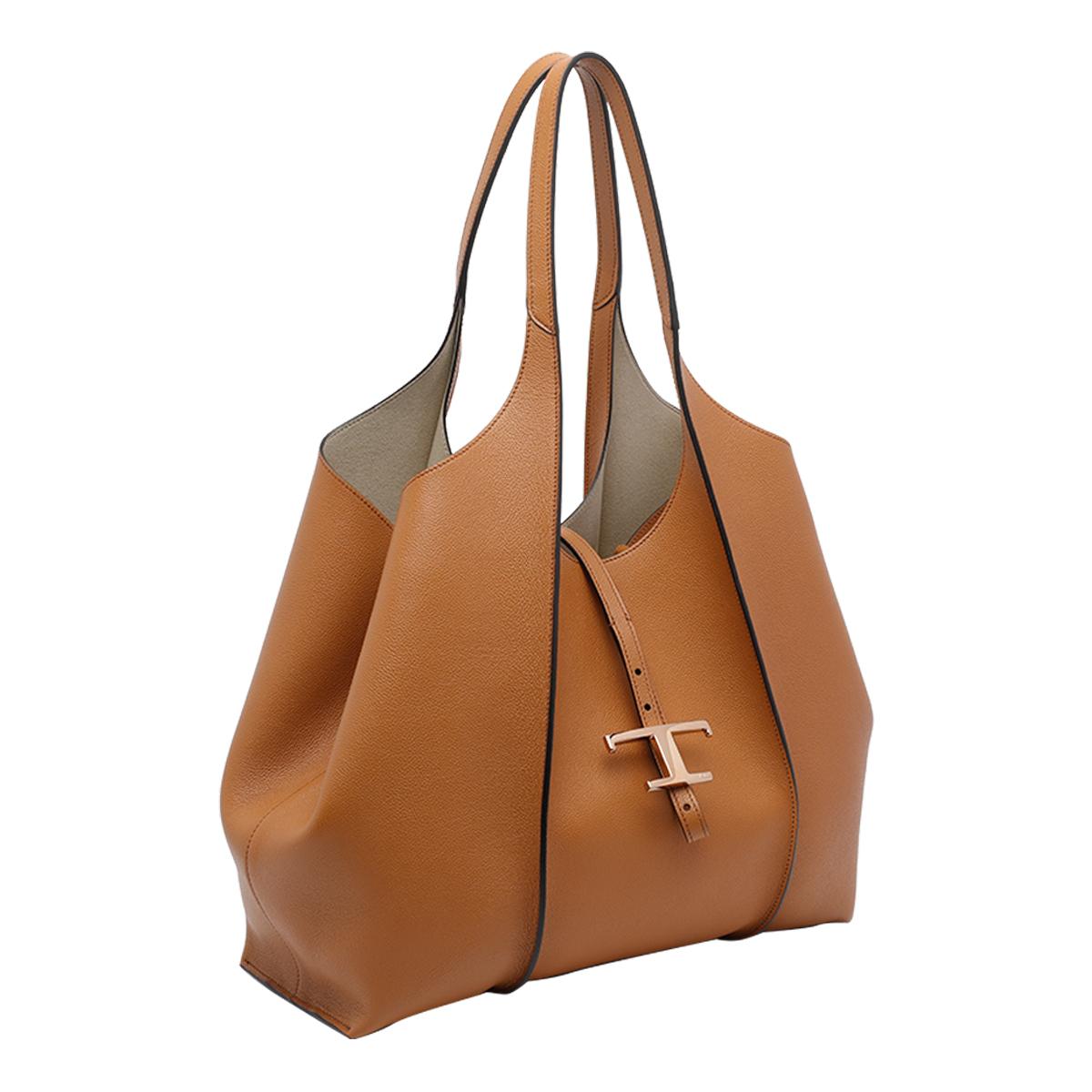 tod's tods brown calf leather - women