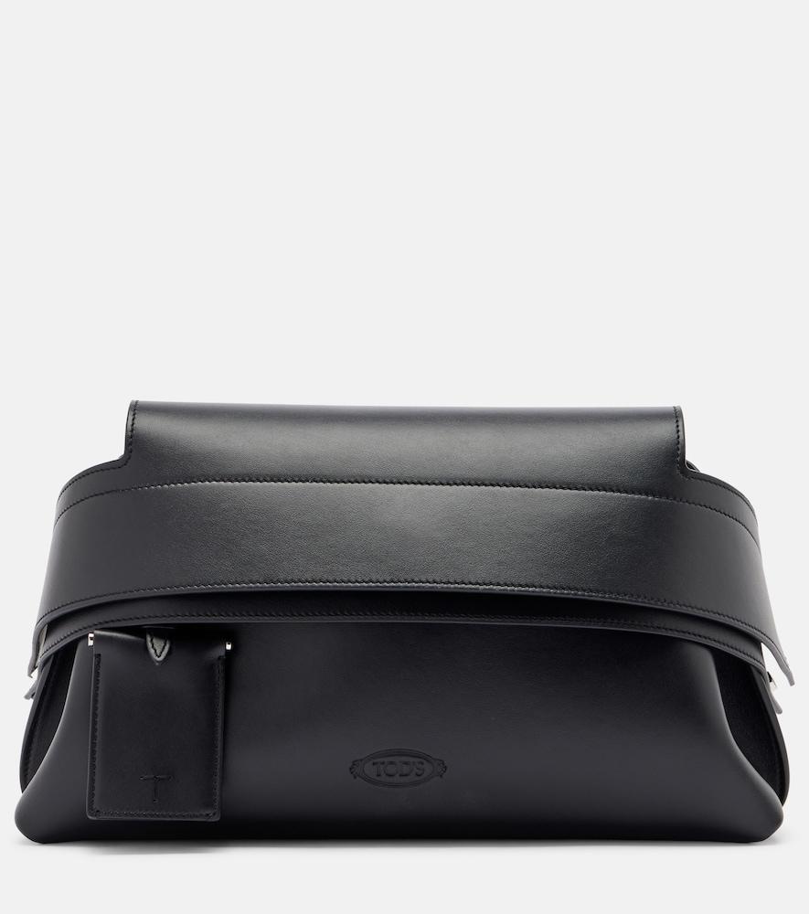 tod's wave mini leather clutch