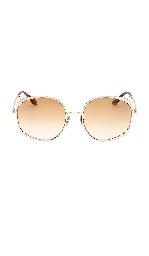 tom ford abbey sunglasses in metallic gold.
