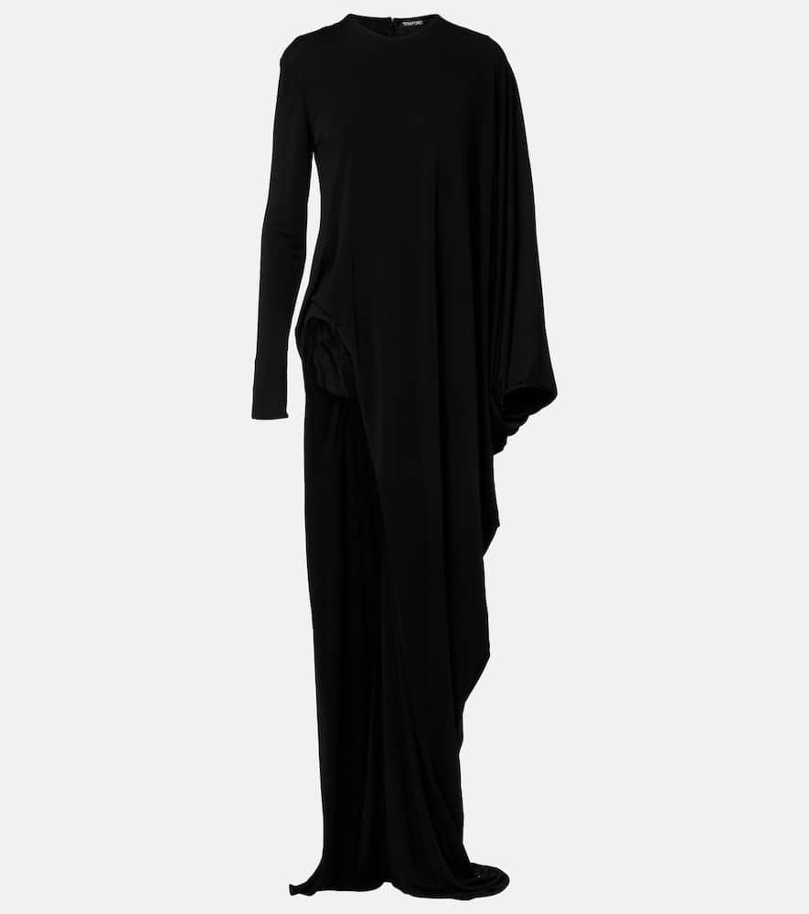 tom ford asymmetric crêpe jersey maxi dress