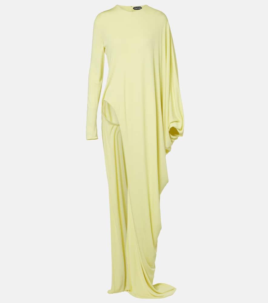 tom ford asymmetric crêpe jersey maxi dress