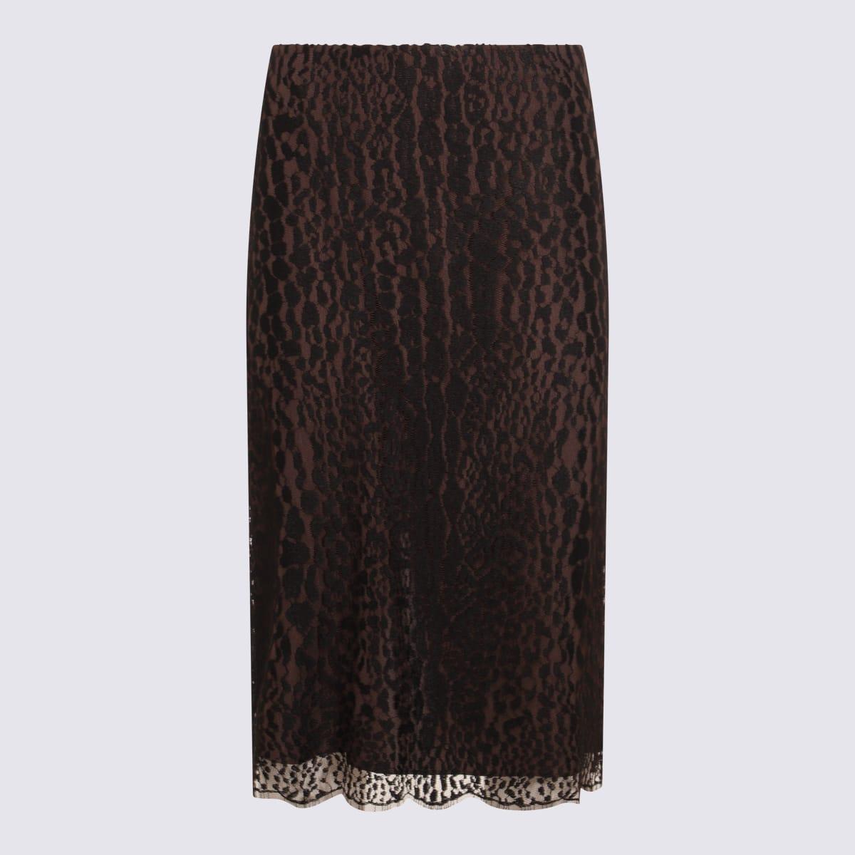 tom ford black and brown skirt