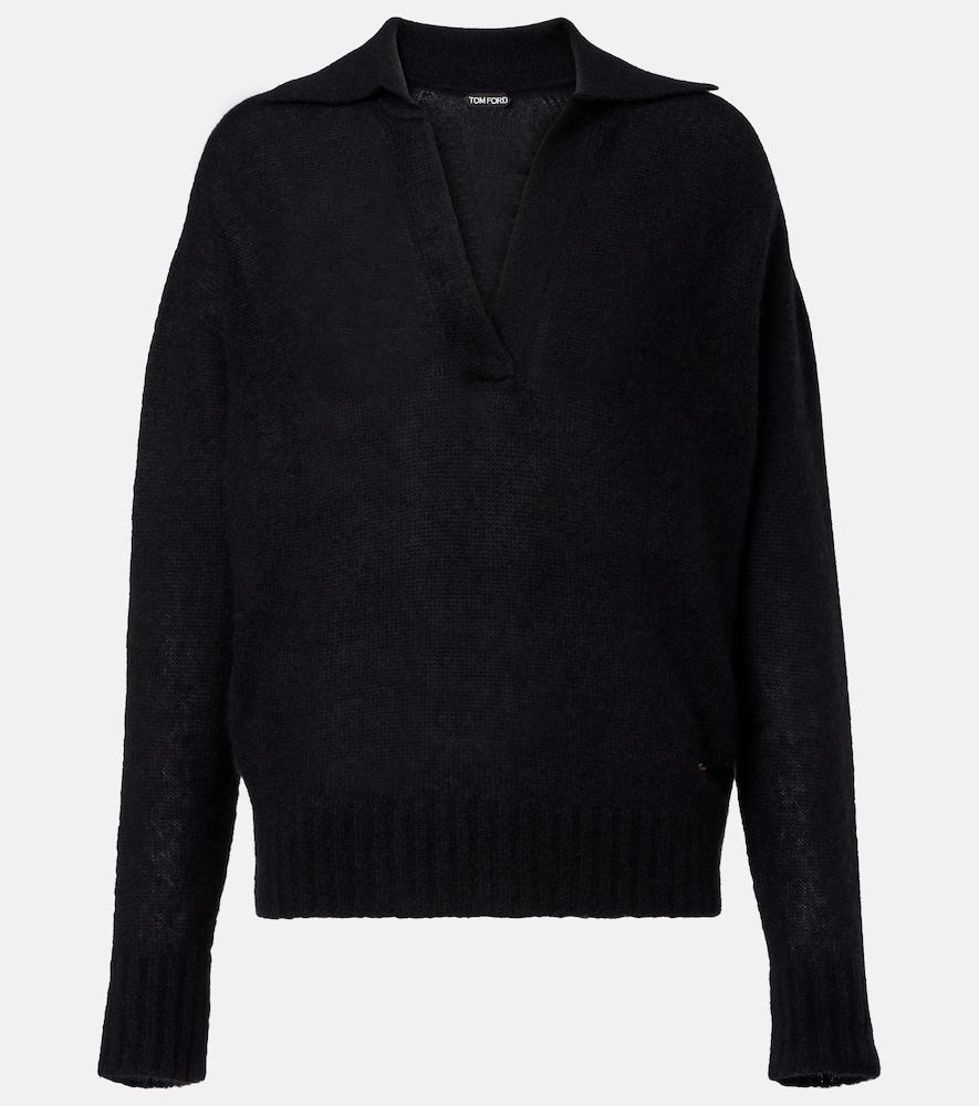 tom ford cashmere and silk polo sweater