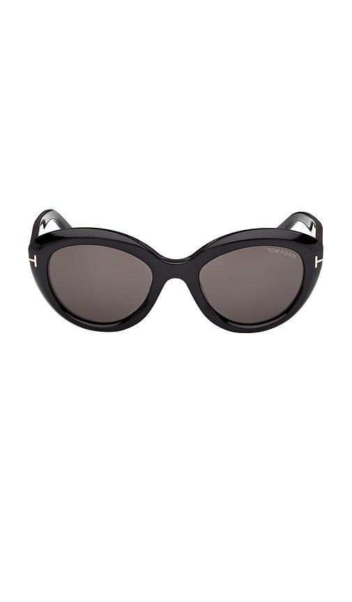 tom ford cat sunglasses in black.