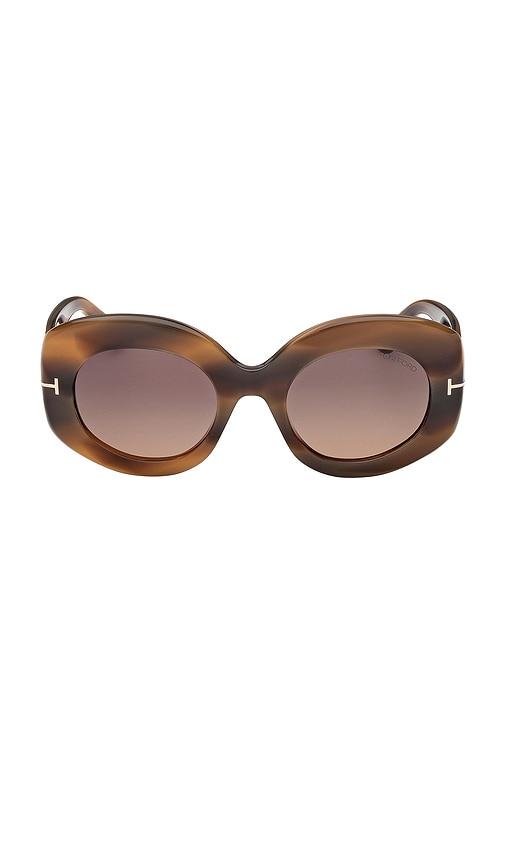tom ford claudette sunglasses in brown.