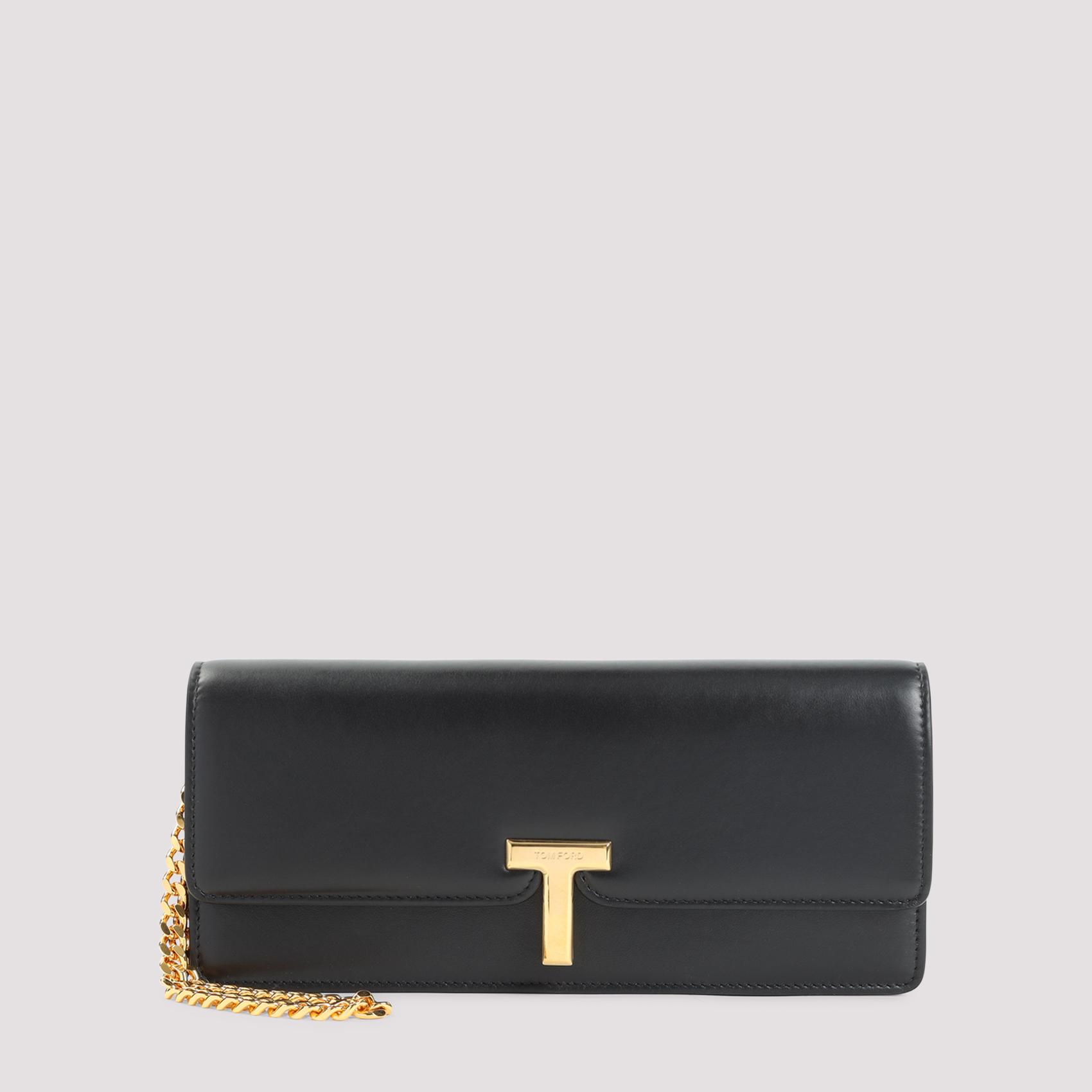 tom ford clutch bag black calf leather - women