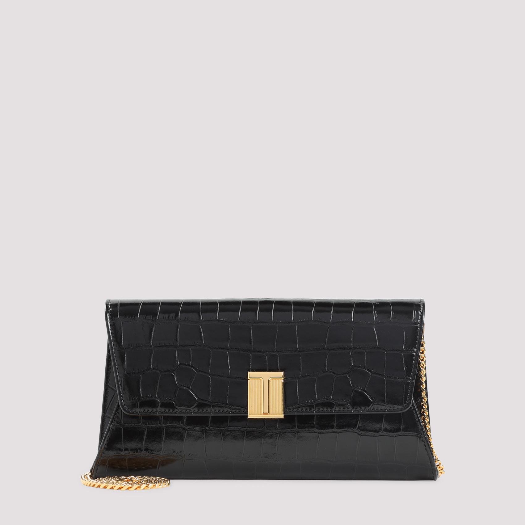 tom ford clutch black calf leather bag - women