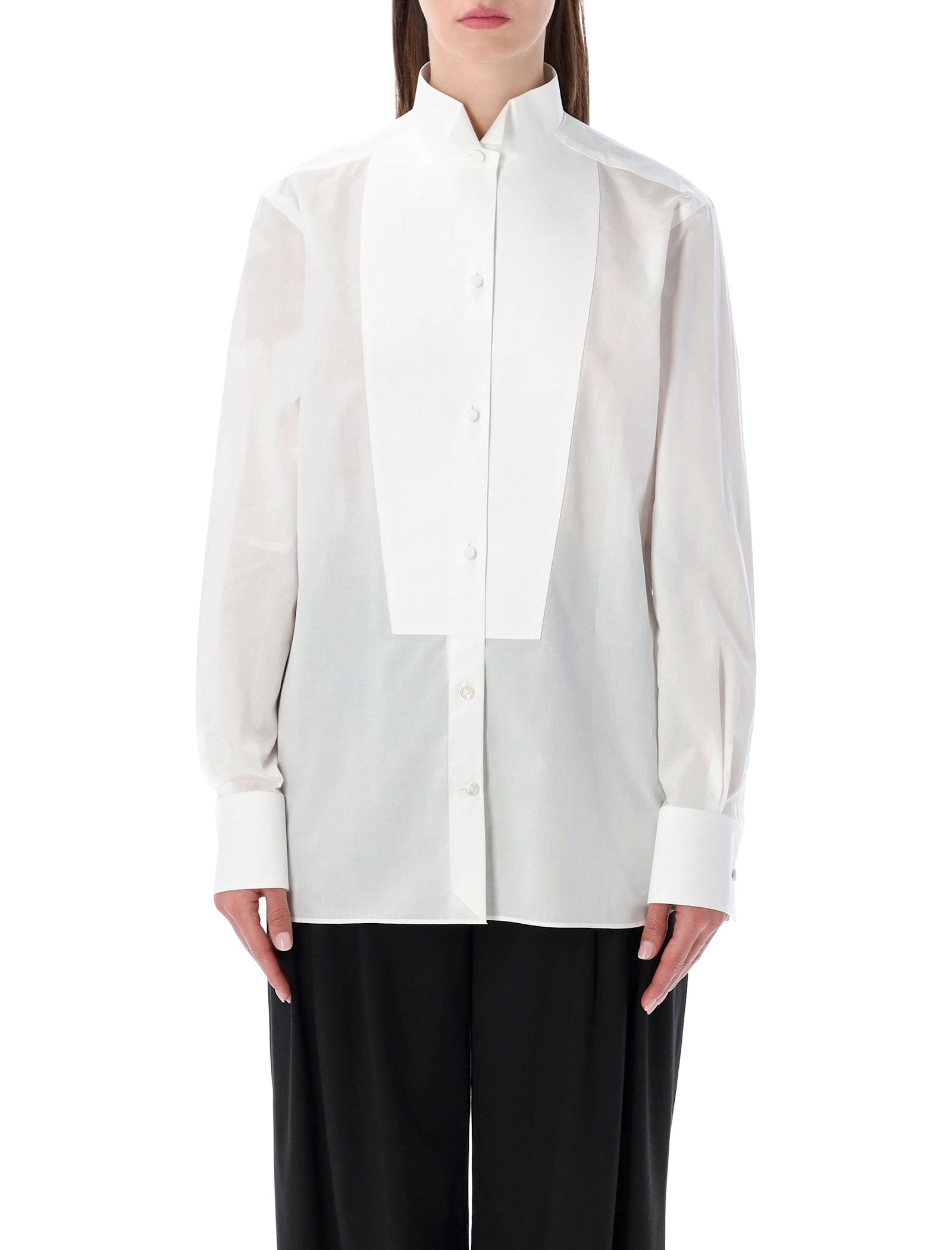 tom ford cotton voile tuxedo shirt