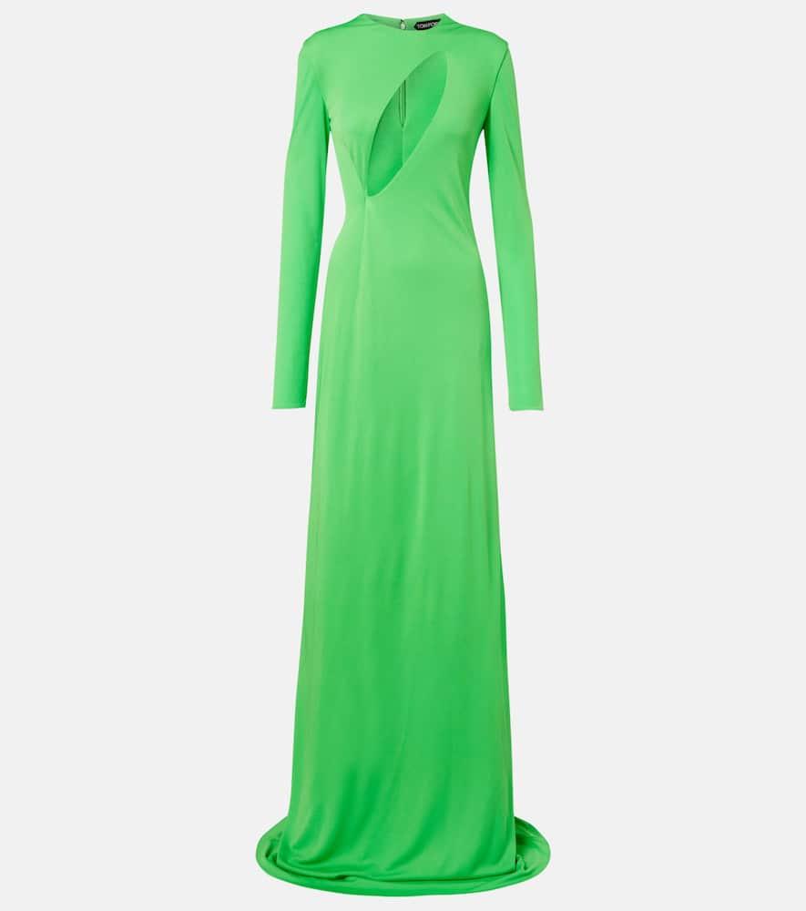 tom ford cutout crêpe jersey gown