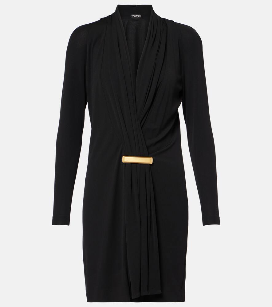 tom ford draped crêpe jersey cocktail dress
