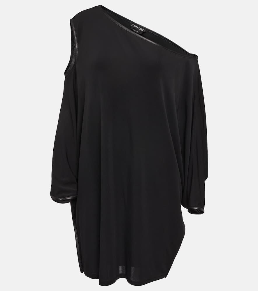tom ford draped crêpe jersey minidress