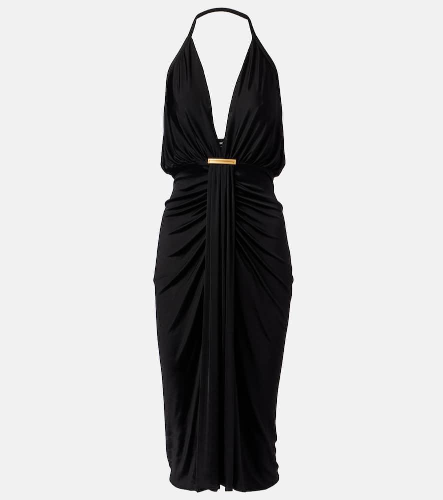 tom ford draped jersey cocktail dress