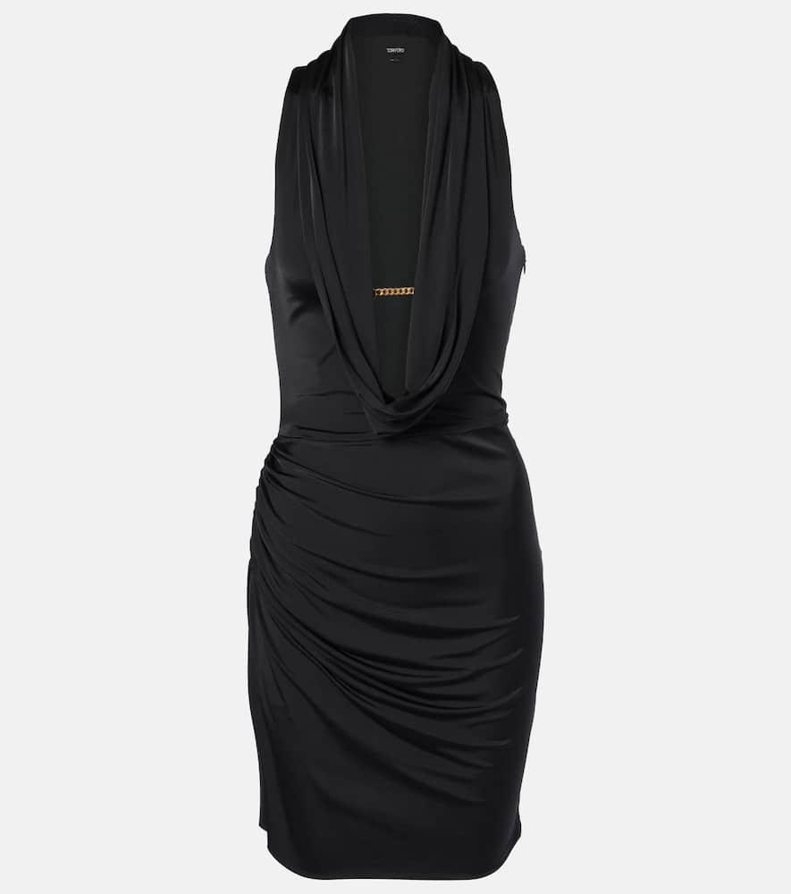 tom ford draped jersey minidress