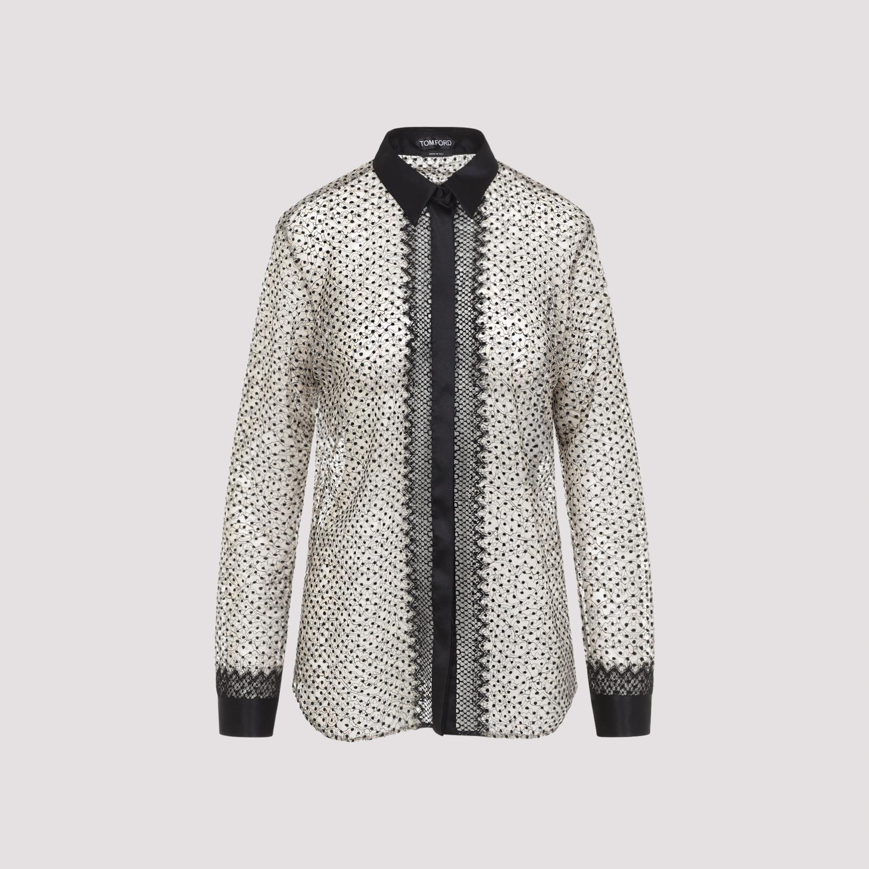 tom ford flock polka dot shirt black polyamide polyester - women