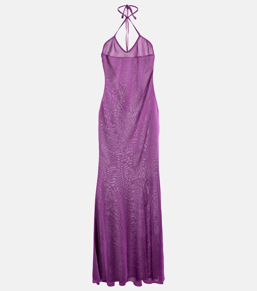 tom ford halterneck jersey maxi dress