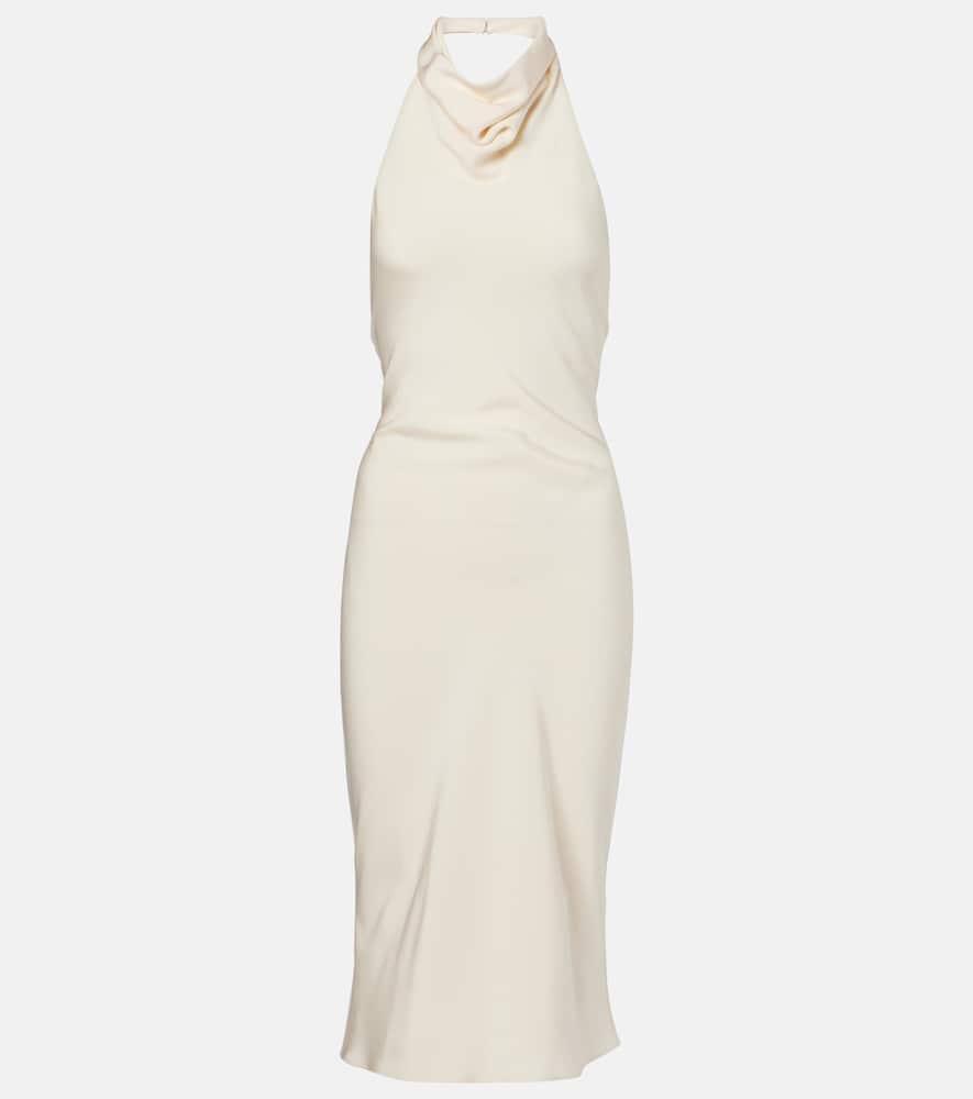 tom ford halterneck silk sablé cocktail dress