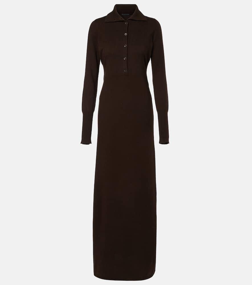 tom ford knitted cashmere maxi dress
