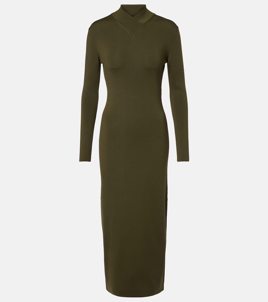 tom ford knitted wool midi dress