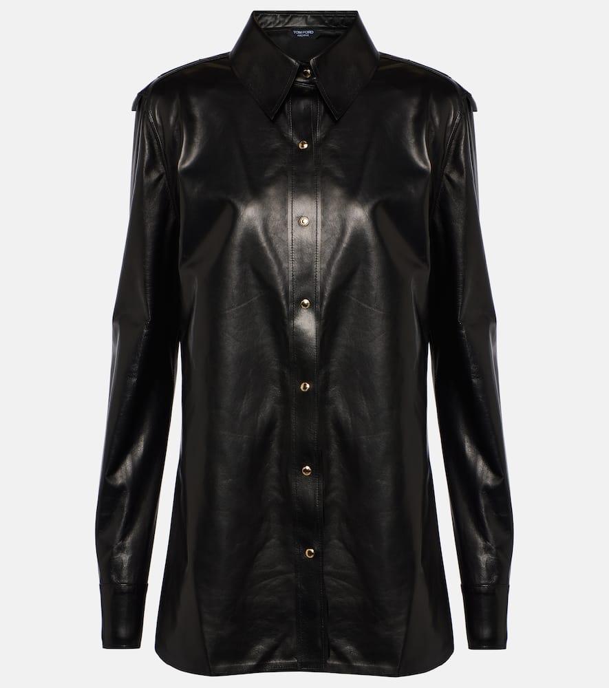 tom ford leather shirt