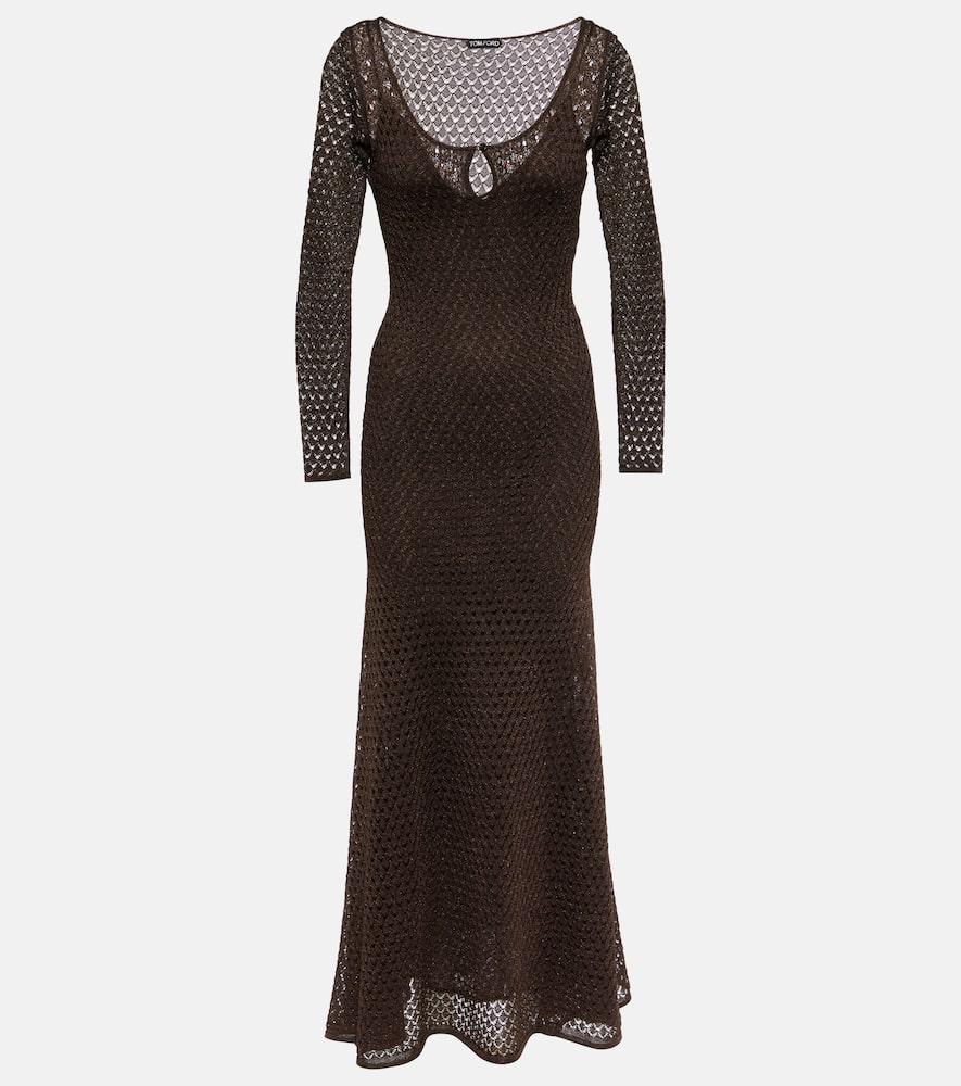 tom ford lurex maxi dress