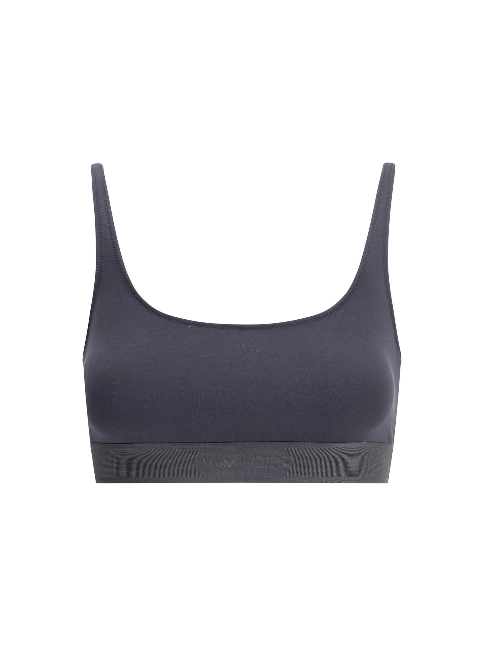 tom ford modal bralette top with jacquard logo