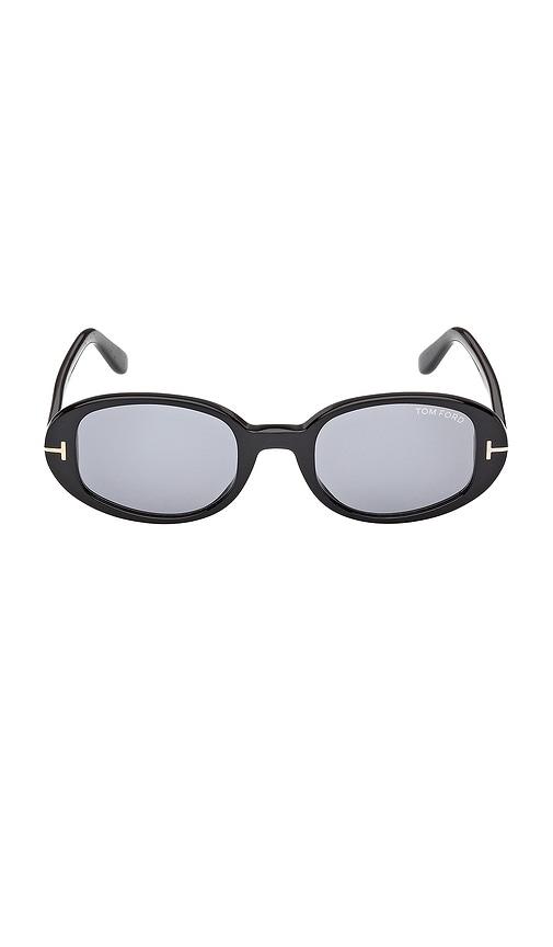 tom ford oval sunglasses in black.