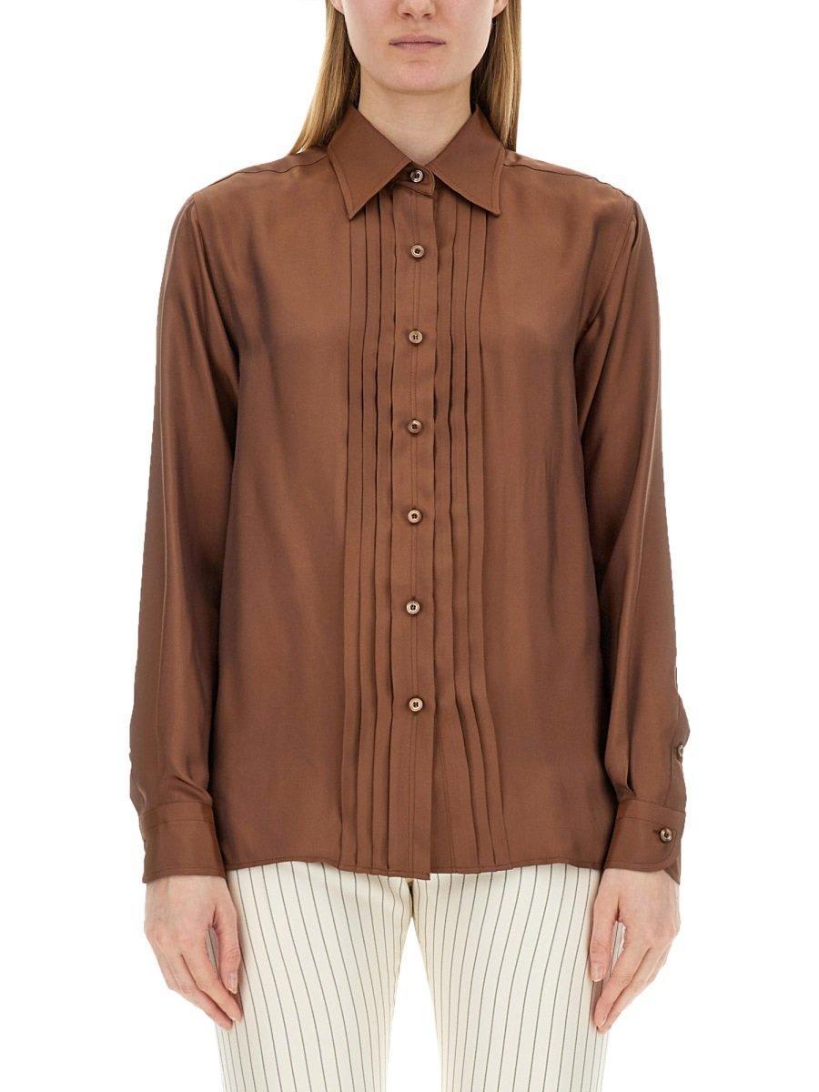 tom ford pleated longsleeved shirt