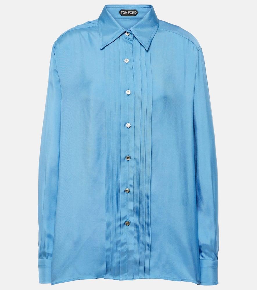 tom ford pleated twill shirt
