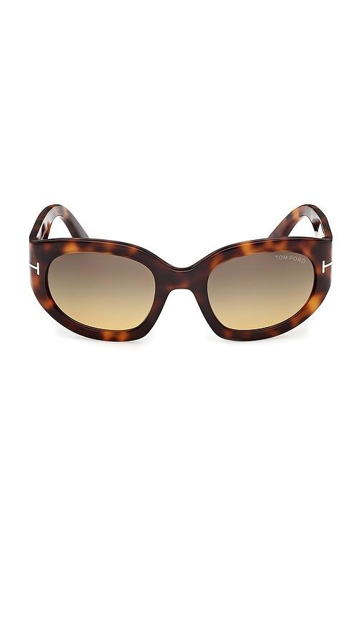 tom ford rectangular sunglasses in brown.