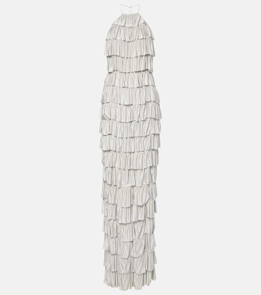 tom ford ruffled tiered gown